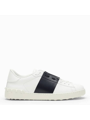 Open Low Top Sneakers White Black - VALENTINO - BALAAN 1