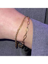 Men s two line bracelet gold chain CLEF FRMAE BRC - BASSCLEF - BALAAN 1