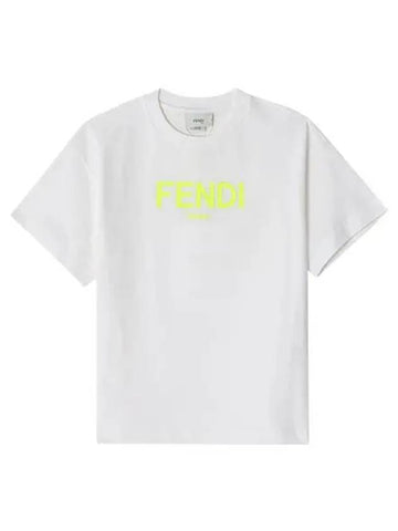 JUI137 7AJ F0TU9 logo printing junior short sleeve t shirt - FENDI - BALAAN 1