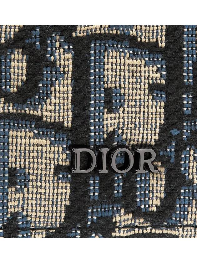 Compact Wallet Beige & Black  Oblique Jacquard - DIOR - BALAAN 6