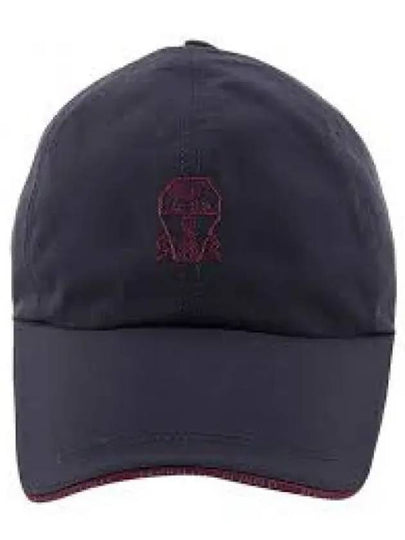 Embroidered Logo Curved Peak Ball Cap Navy - BRUNELLO CUCINELLI - BALAAN 2