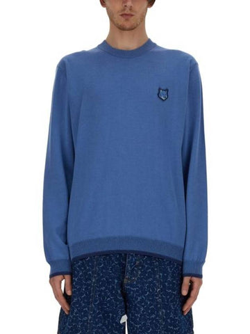 24SS Sweater MM00801KT1103 P428 AZURE - MAISON KITSUNE - BALAAN 1