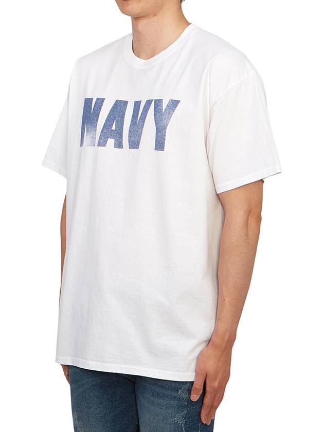 Navy short sleeve t shirt white - WILD DONKEY - BALAAN 3