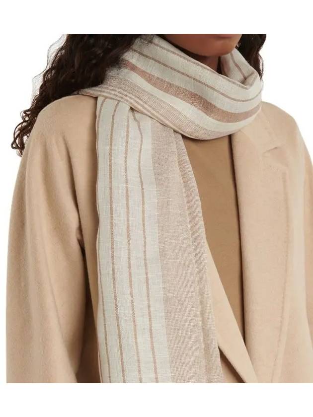 Capra Capra striped scarf camel beige 45410121 600 - MAX MARA - BALAAN 6