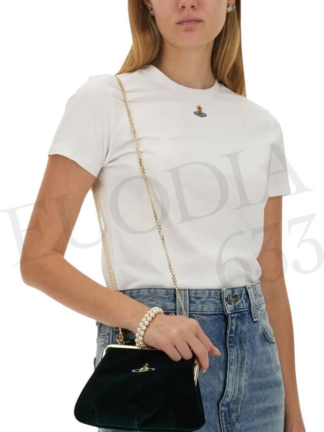 Embroided ORB Peru Short Sleeve T-Shirt White - VIVIENNE WESTWOOD - BALAAN 6