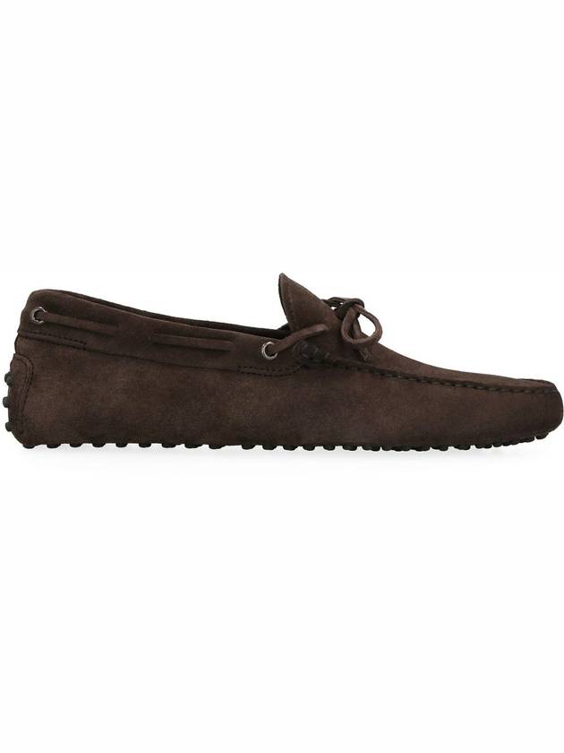 Men's Gommino Suede Driving Shoes Brown - TOD'S - BALAAN 3