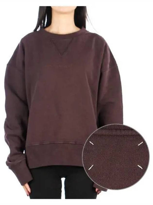 Logo Cotton Sweatshirt Burgundy - MAISON MARGIELA - BALAAN 2