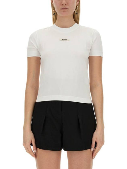 Le Gros Grain Short Sleeve T-Shirt White - JACQUEMUS - BALAAN 2