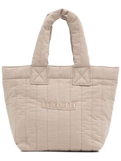 Quilted Mini Tote Bag Beige - MACNI - BALAAN 2