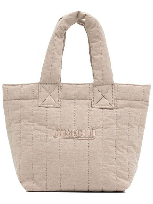 Quilted Mini Tote Bag Beige - MACNI - BALAAN 2