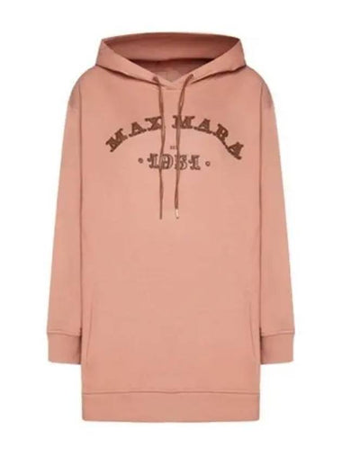 Adito cotton nylon elastane blend sweatshirt hooded antique rose pink 270707 - MAX MARA - BALAAN 1