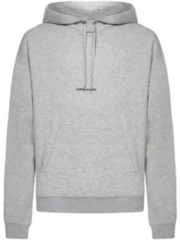 Mini Logo Hoodie Grey - SAINT LAURENT - BALAAN 2