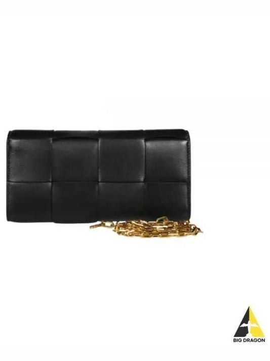 Cassette Chain Long Wallet Black - BOTTEGA VENETA - BALAAN 2