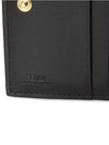 Slim Baguette Embossed FF Logo Half Wallet Black - FENDI - BALAAN 7