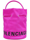 wheel drawstring bucket bag pink - BALENCIAGA - BALAAN 2