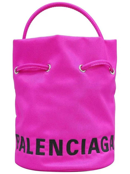 wheel drawstring bucket bag pink - BALENCIAGA - BALAAN 2