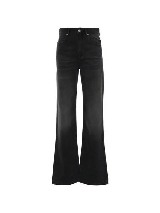 Belvira High Rise Bootcut Jeans Black - ISABEL MARANT - BALAAN 2