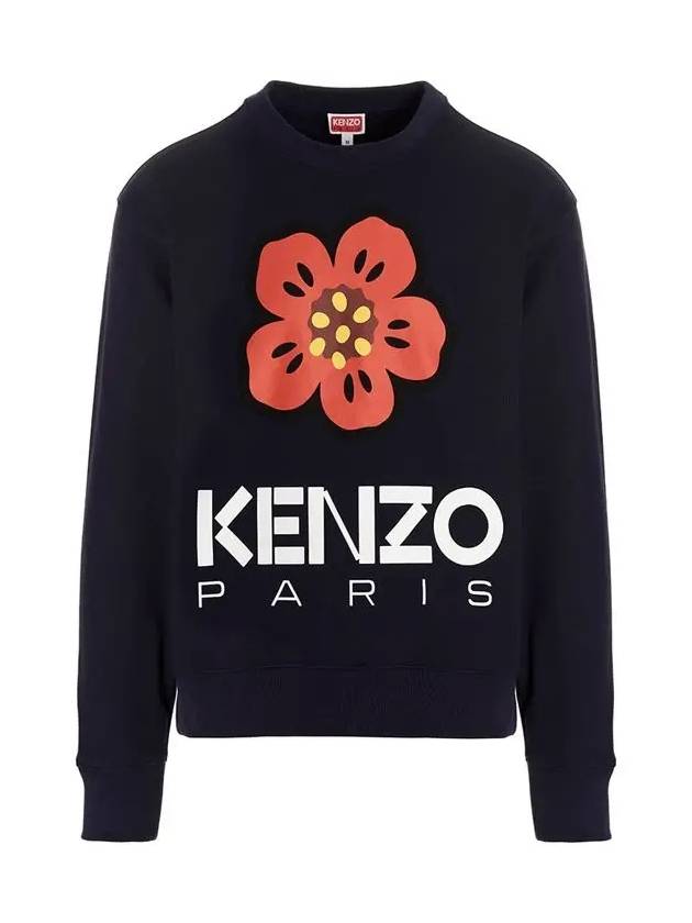 Men's Boke Flower Print Sweatshirt Blue - KENZO - BALAAN 3