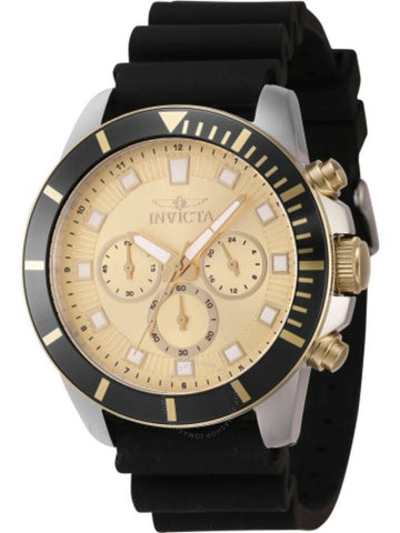 Invicta Pro Diver Chronograph GMT Quartz Gold Dial Men's Watch 46084 - INVICTA - BALAAN 1