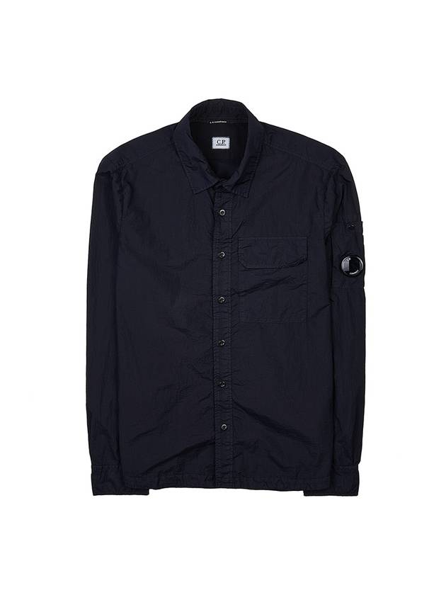 Tylon L Button Long Sleeve Shirt Navy - CP COMPANY - BALAAN 2