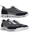 Flannel Clear Sole Low Top Sneakers Grey - THOM BROWNE - BALAAN 2