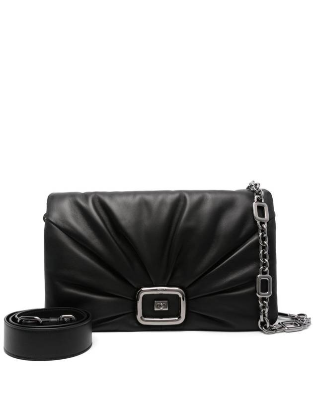 Viv' Choc Large Leather Shoulder Bag Black - ROGER VIVIER - BALAAN 7