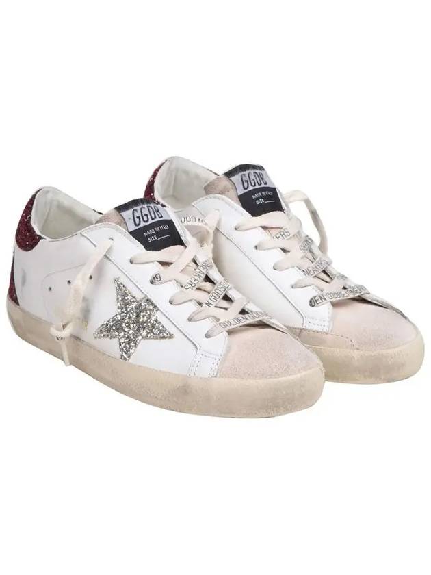 Superstar Glitter Tab Low Top Sneakers White - GOLDEN GOOSE - BALAAN 3