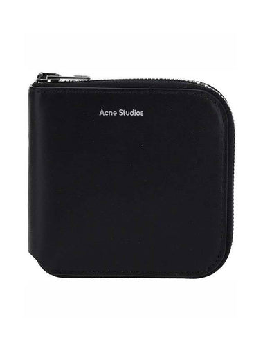 Bifold Zipper Half Wallet Black - ACNE STUDIOS - BALAAN 1