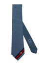 Web Bee Detail Silk Tie Blue - GUCCI - BALAAN 2