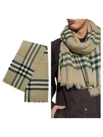 Checked wool scarf 271390 - BURBERRY - BALAAN 1