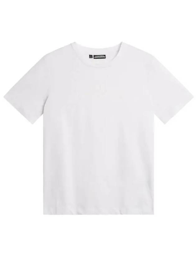 Alpha Logo Print Short Sleeve T-Shirt White - J.LINDEBERG - BALAAN 2