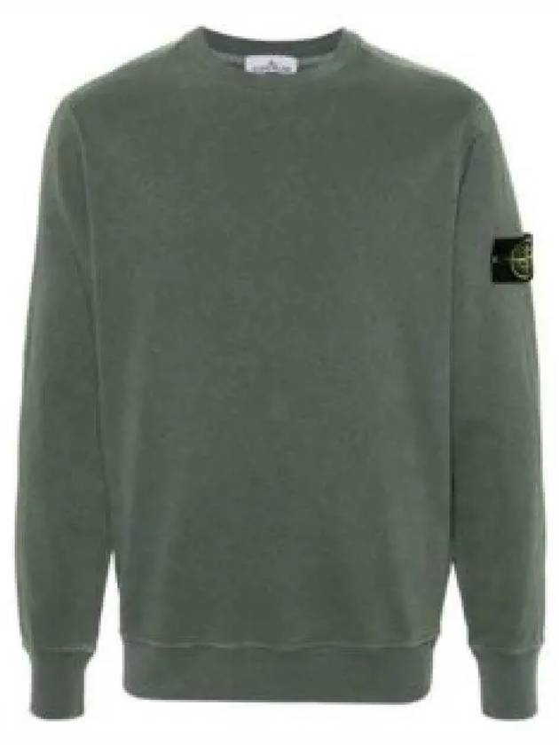 Logo Patch Crew Neck Sweatshirt Musk - STONE ISLAND - BALAAN 2