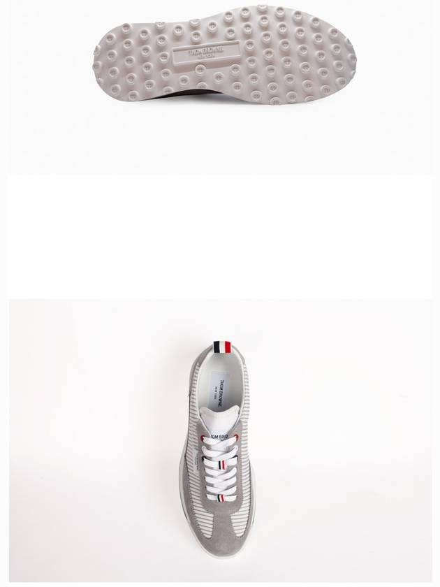 Tech Runner Panel Low Top Sneakers Grey - THOM BROWNE - BALAAN 6