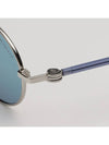 Sunglasses ML0057 14X Mirror Metal Frame Round Blue - MONCLER - BALAAN 5