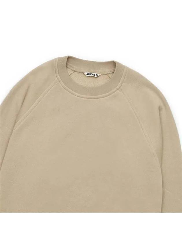 Women's Fluffy Sweatshirt Pullover Beige - AURALEE - BALAAN 3