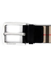 Men's Vintage Check Leather Belt Beige - BURBERRY - BALAAN 4