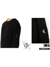 Lens Patch Chenille Cotton Knit Top Black - CP COMPANY - BALAAN 8