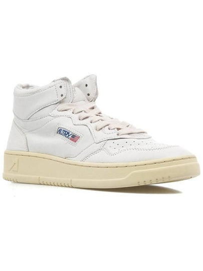 Women's Medalist Leather High Top Sneakers White - AUTRY - BALAAN 2