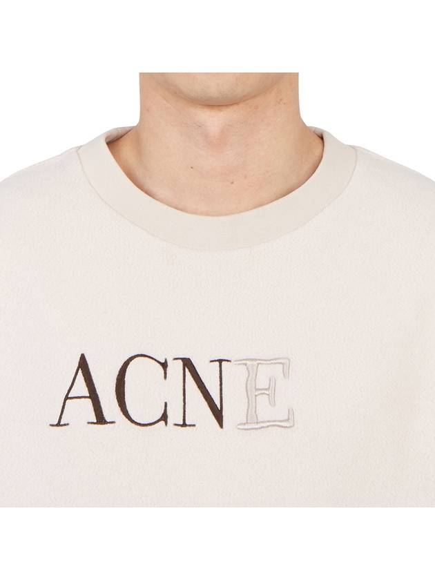 Logo Short Sleeve T-shirt Beige - ACNE STUDIOS - BALAAN 7