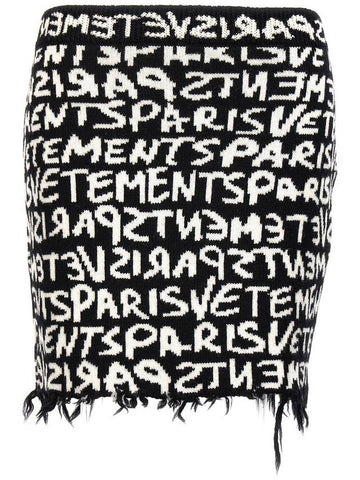 Vetements 'Graffiti Monogram' Skirt - VETEMENTS - BALAAN 1