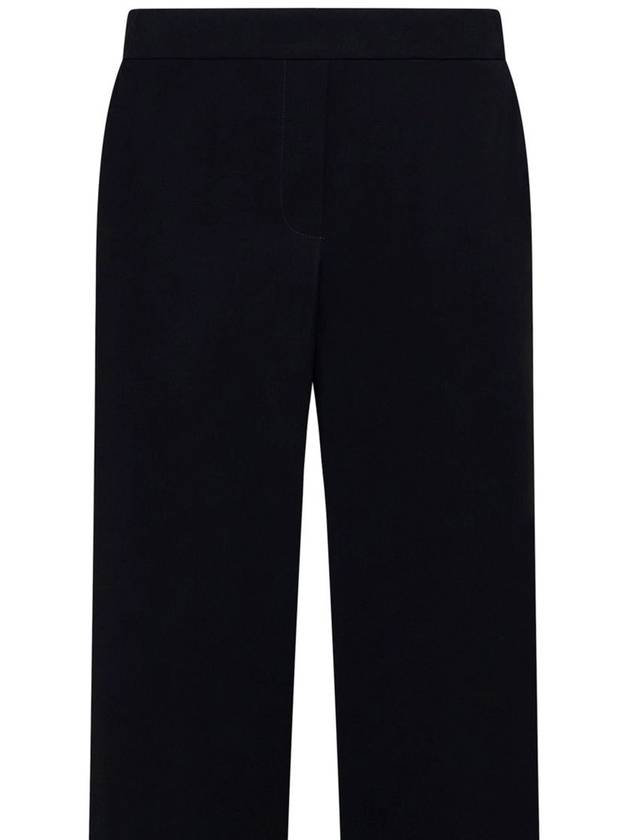 Black Straight Pants With Elastic Waistband In Fabric Woman - P.A.R.O.S.H. - BALAAN 3