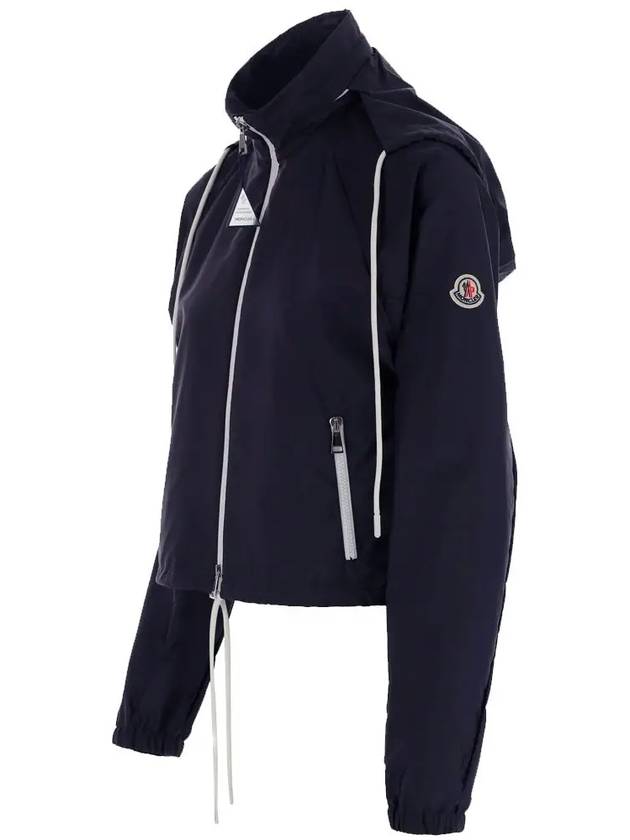 Women's Alose Zip Up Hoodie Night Blue - MONCLER - BALAAN 5