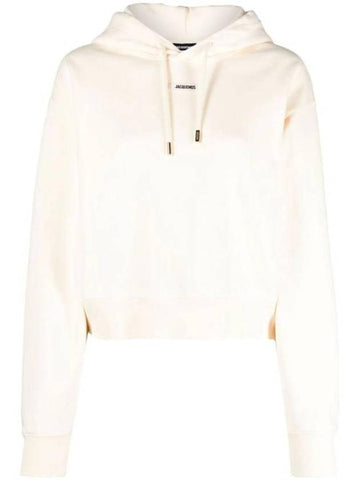 Le Sweatshirt Gros Grain Cotton Hoodie Light Beige - JACQUEMUS - BALAAN 1