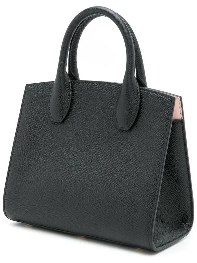 Gancini Studio Box Tote Bag Black Bonbon - SALVATORE FERRAGAMO - BALAAN 4