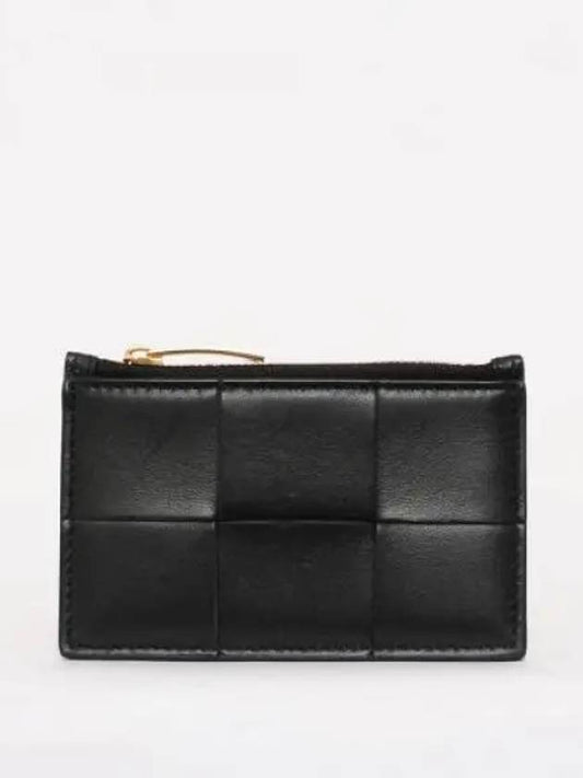 Intrecciato Zipper Card Wallet Black - BOTTEGA VENETA - BALAAN 2