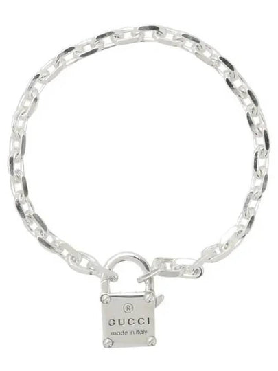 Trademark Chain Padlock Bracelet Silver - GUCCI - BALAAN 2