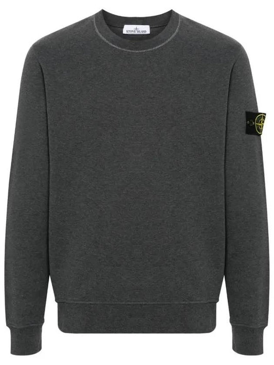 Wappen Patch Garment Dyed Sweatshirt Grey - STONE ISLAND - BALAAN 2