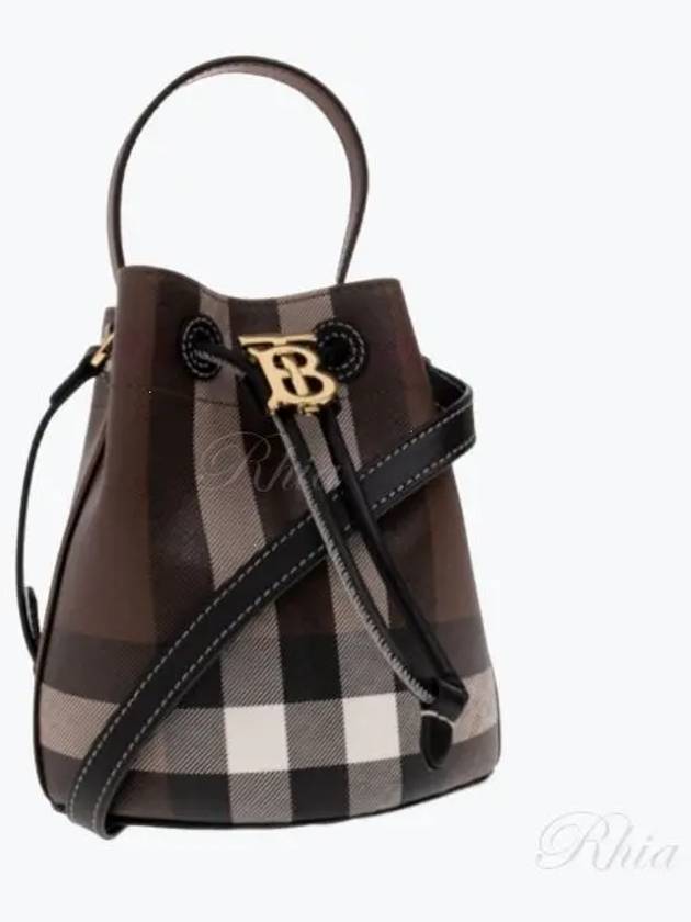 TB Mini Bucket Bag Dark Birch Brown - BURBERRY - BALAAN 2