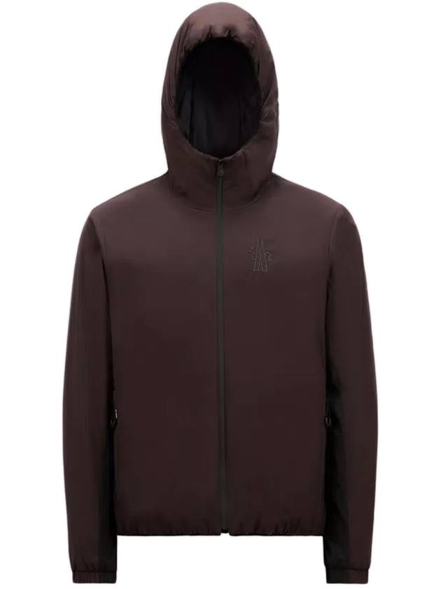 Men's Bissen Zip-Up Hoodie Dark Brown - MONCLER - BALAAN 2