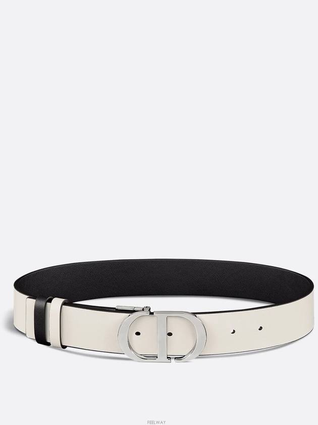 30 Montaigne Reversible Belt White Black - DIOR - BALAAN 3